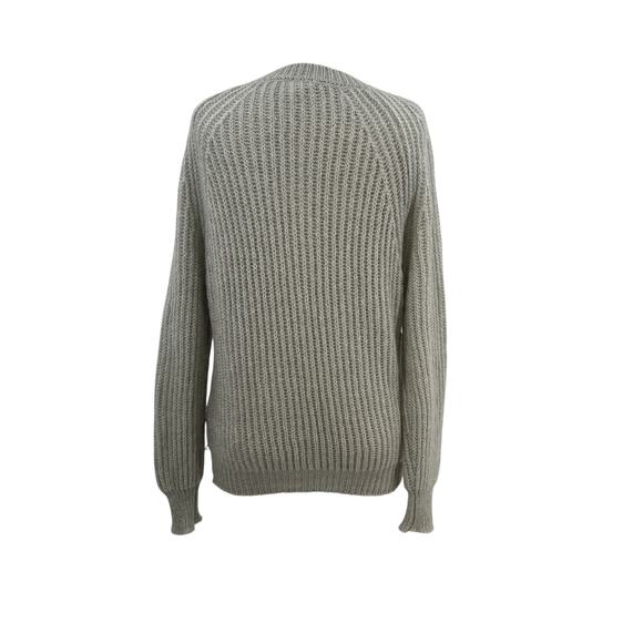 Vicolo Crewneck Sweater Balloon Sleeve Knit Mohair Acrylic Grey One Size - Picture 7 of 9